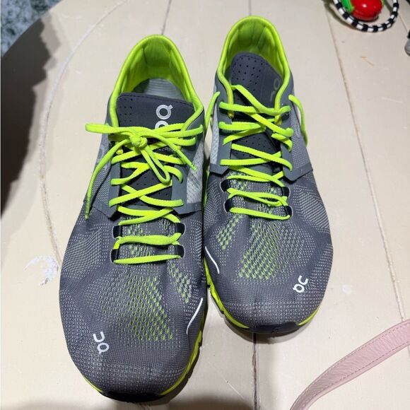 Other - On cloud Men's Athletic Shoes in Gray and Neon Green